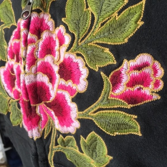 Lucky Brand Embroidered Sweatshirt Jacket Small - Picture 6 of 6
